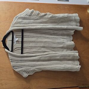Crochet Beige Cardigan
